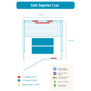 Infrasauna Belatrix Cedr Superior 1 Lux