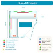 Infrasauna Benton 3/4 Exclusive