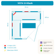 Infrasauna Belatrix Vista 3-4 Klasik