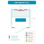 Infrasauna Belatrix Cedr Superior 2 Lux